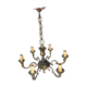 Lustre bronze massif 6 chandelles