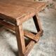 19th Century French Oak Farmhouse Bench - Handcrafted Rustic Work Table
