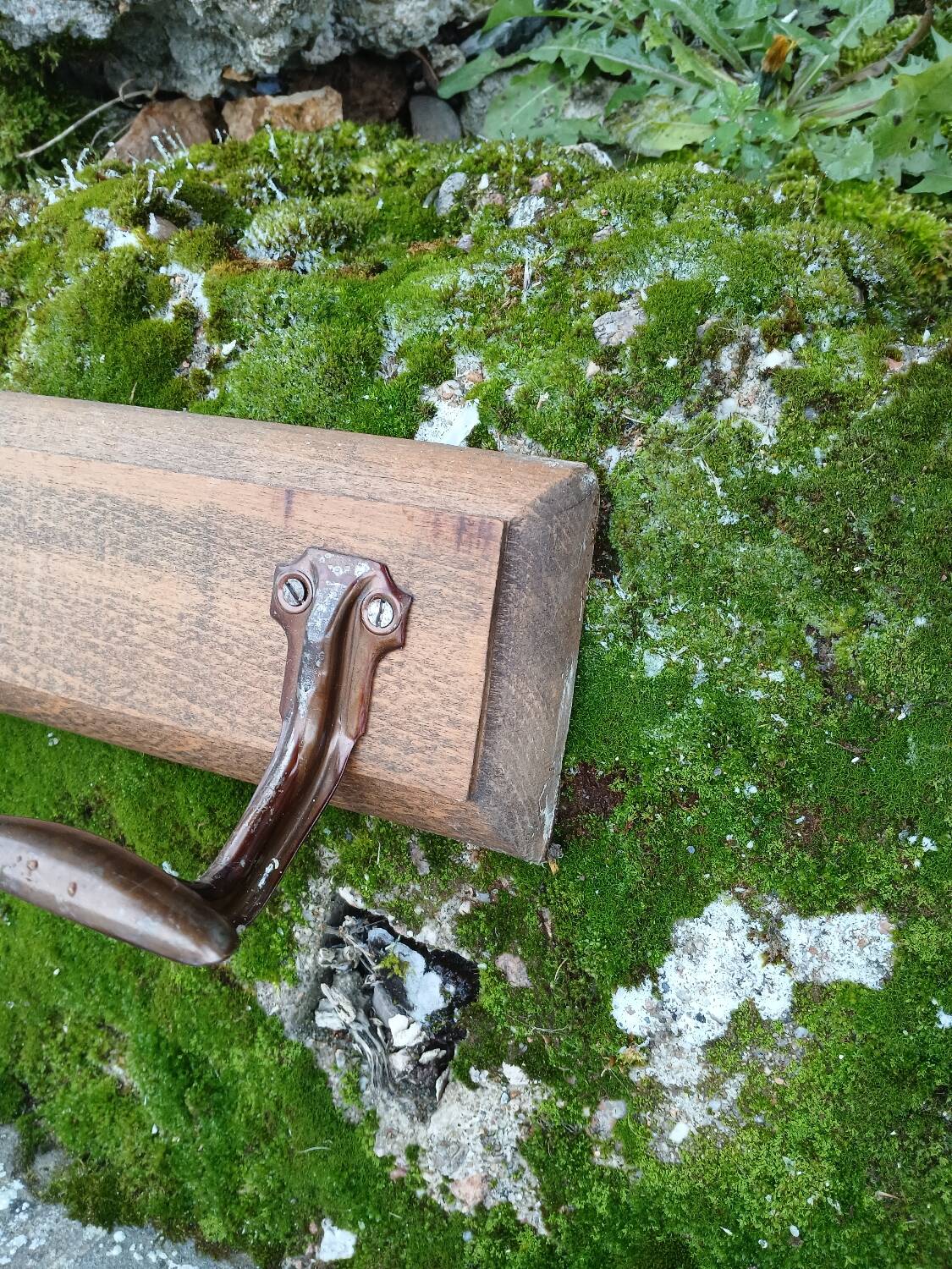 Antique wall coat rack