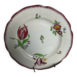 Sarreguemines plate on pedestal
