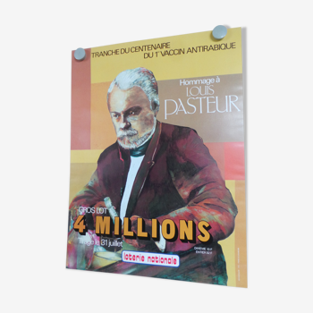 Original poster national lottery centenary tribute to Louis Pasteur
