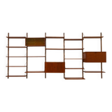 Danish Modern 5-Bay Modular Teak Wall Unit by Poul Cadovius for Cado, 1950s