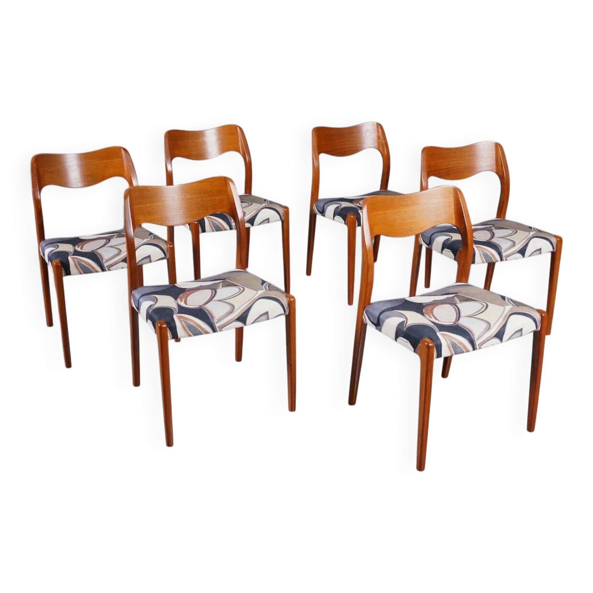 Chaise modèle 71 en teck de Niels Otto Møller pour JL Møllers