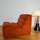 Chauffeuse / Fauteuil orange - Vintage - Design