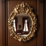 Louis XV rococo style gilded mirror, 130×100cm
