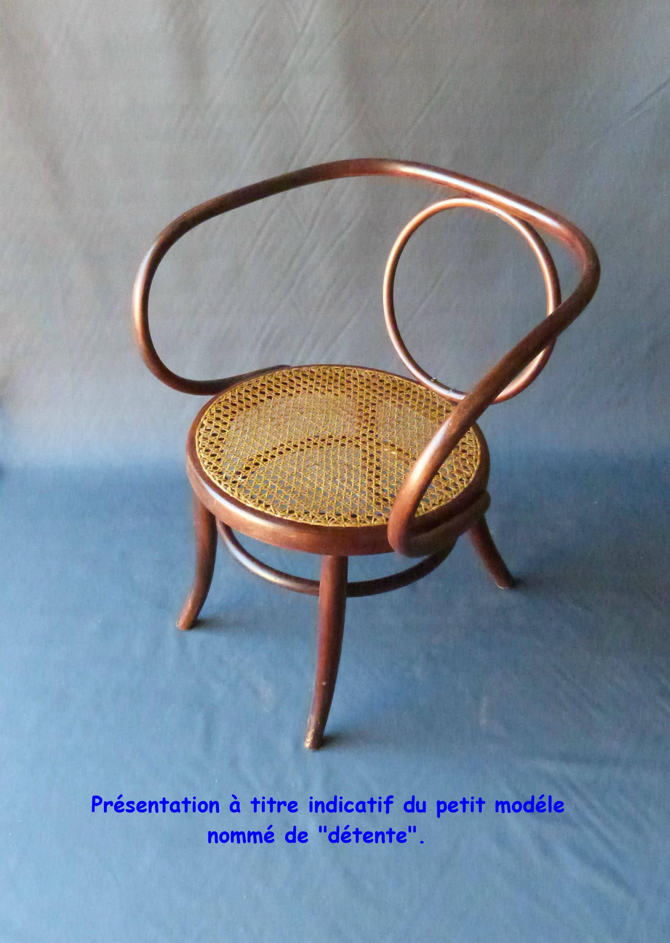 Le Corbusier armchair by Fischel 1890 caned, not Thonet.