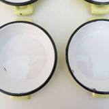 4 vintage enamel bowls