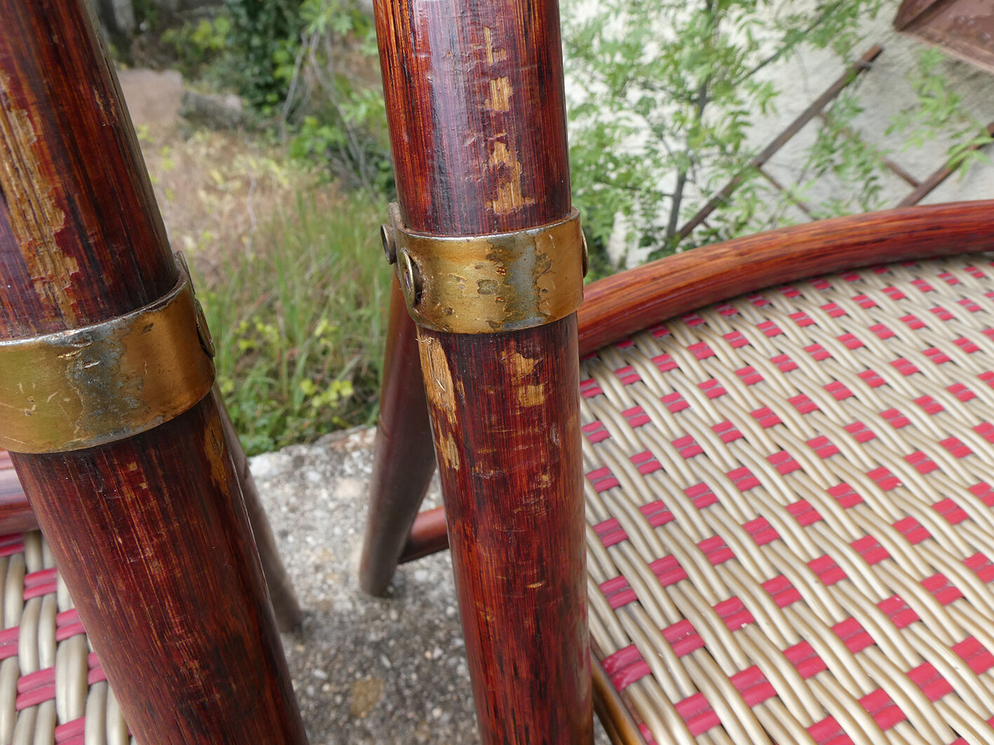 Lot of 5 folding bistro chairs of terrace type "parisian"