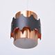 Set of two mid-century copper-colored German pendant lamps