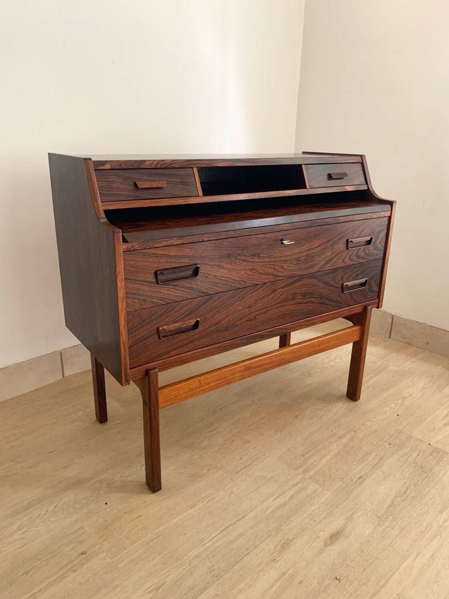 Scandinavian rosewood secretary desk by Arne Wahl Iversen