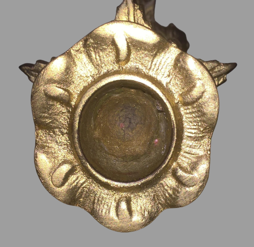 Pair of Art Deco candlesticks vine leaves and grape clusters - Bronze