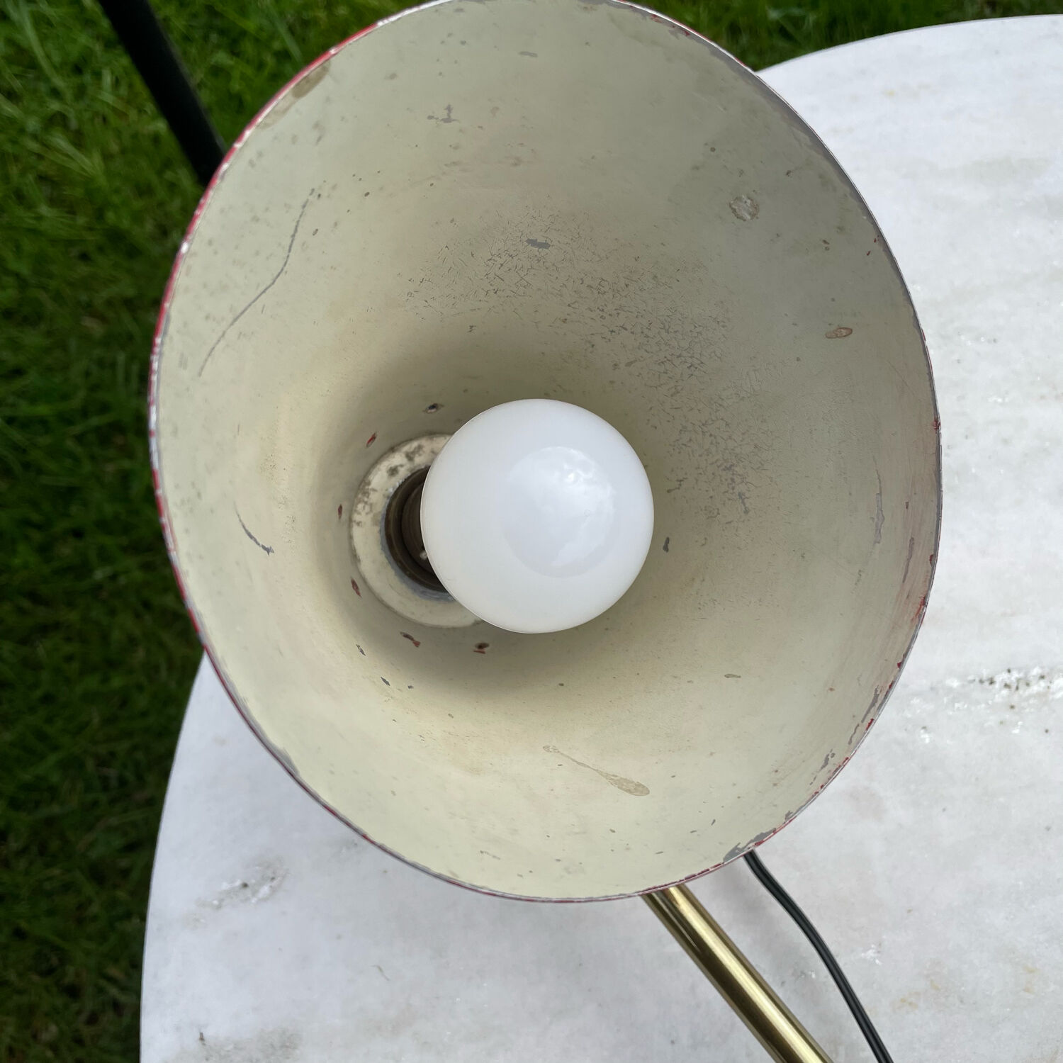 Vintage brass wall lamp 1950