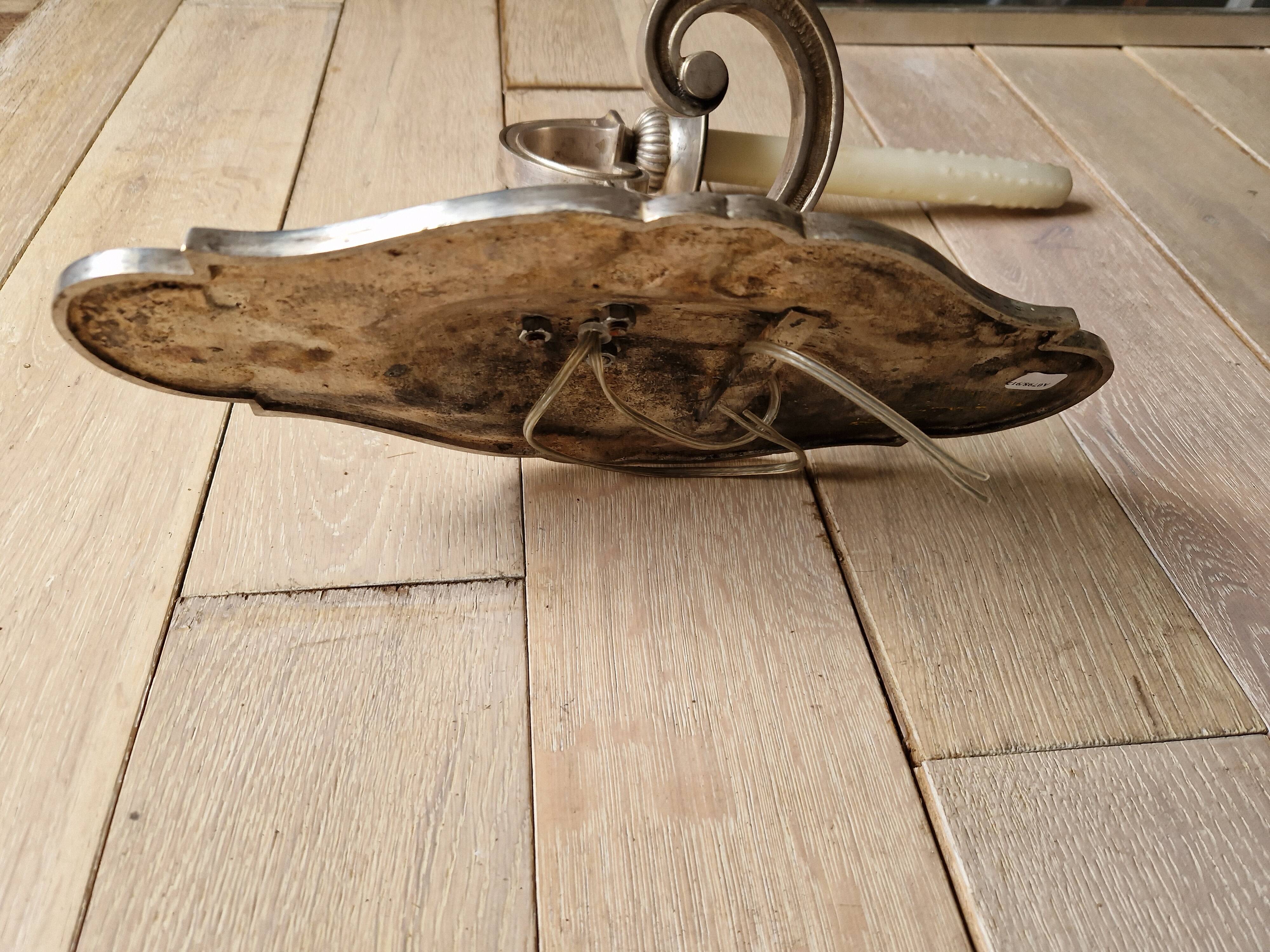 regency style wall light silver bronze