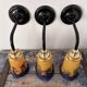 Lot de 3 appliques murales tulipes vintage