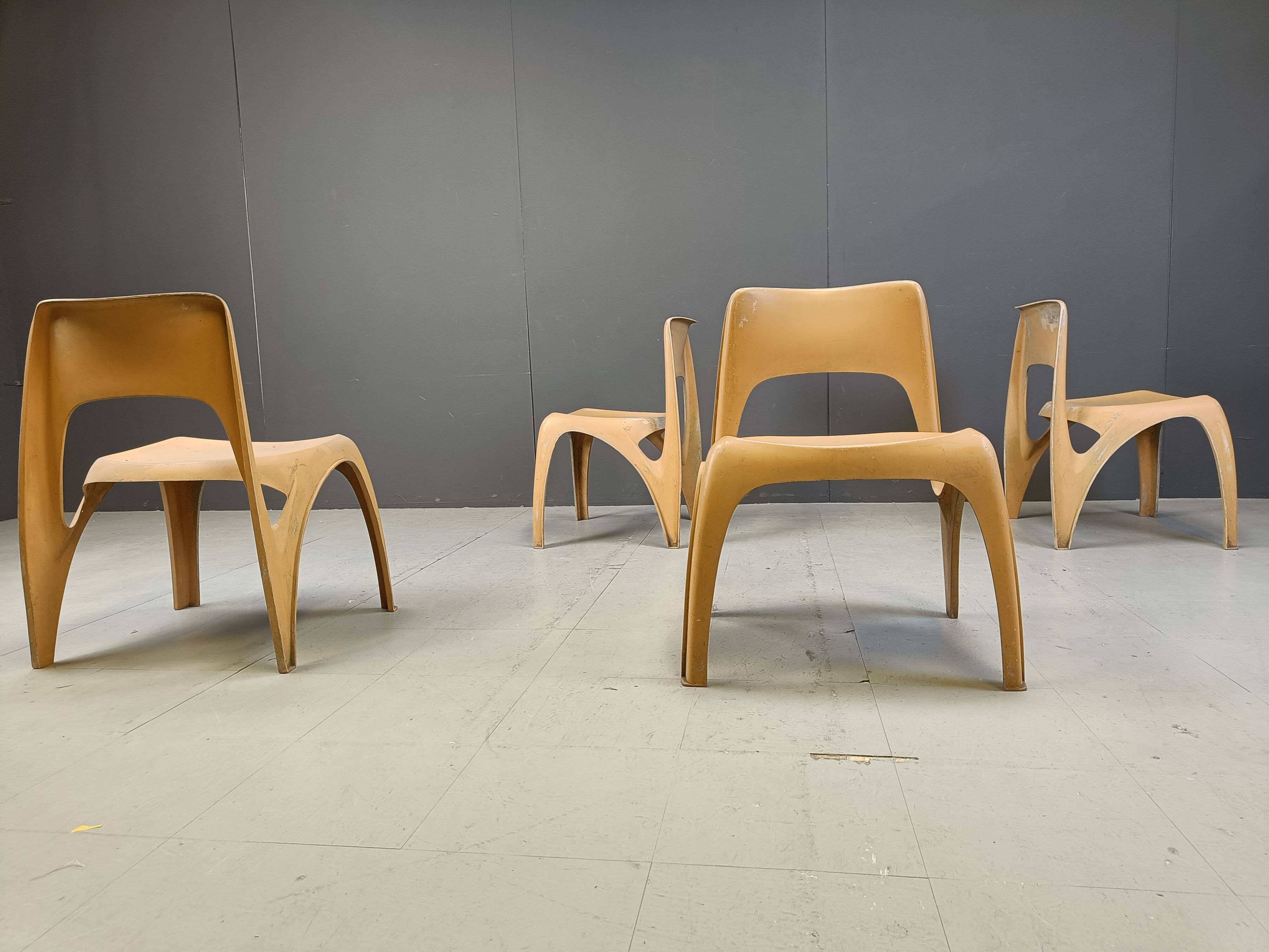 German dining set by Preben Fabricius for Interplast, 1970s