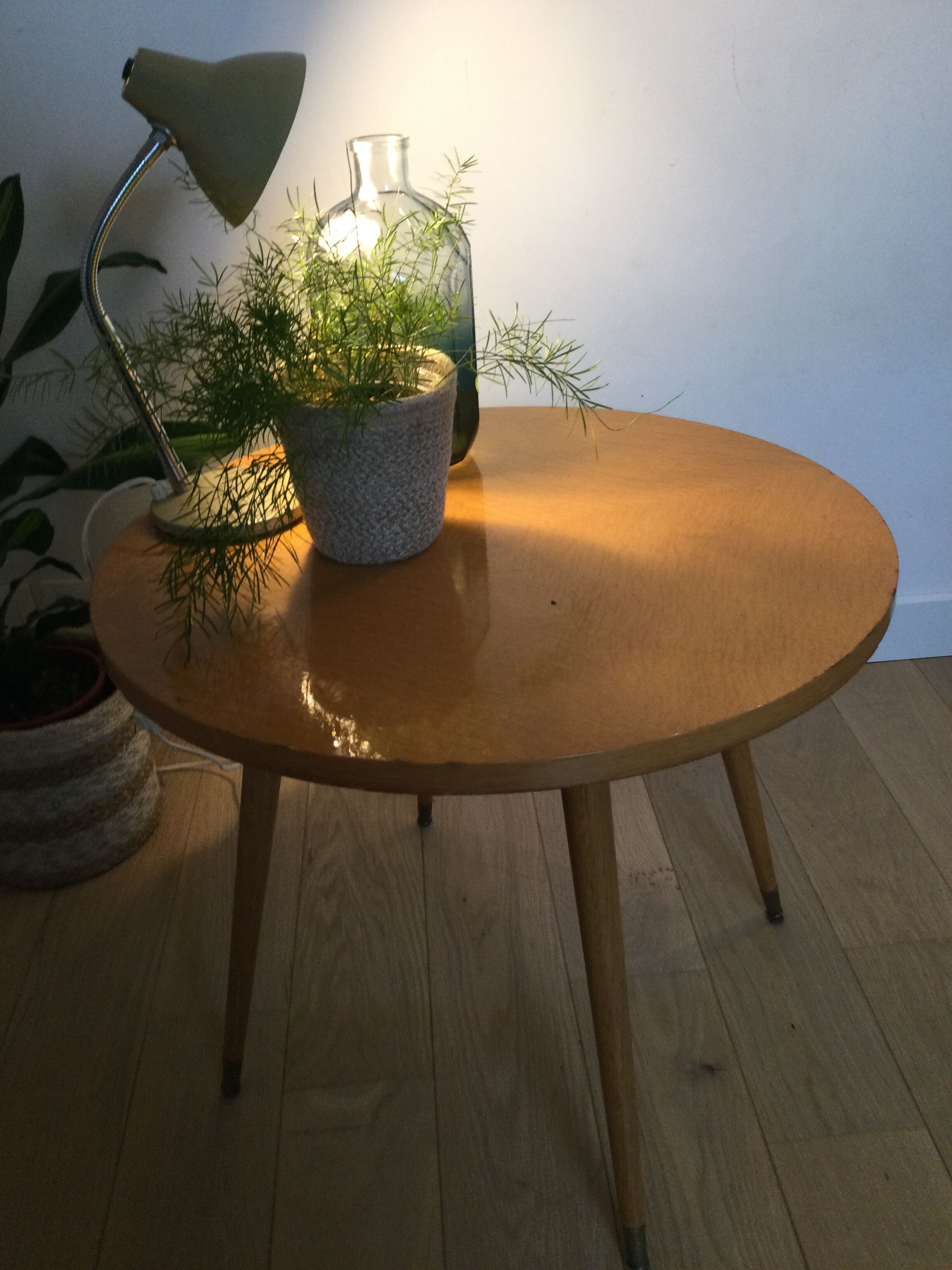 Scandinavian coffee table compass feet