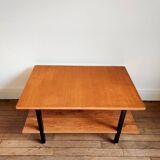 Wooden coffee table, double shelf