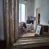 Antique Louis Philippe silvered mirror.