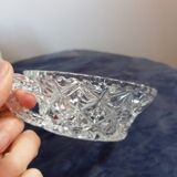 7 luminous crystal bowls, for dessert, fruit salads, vintage