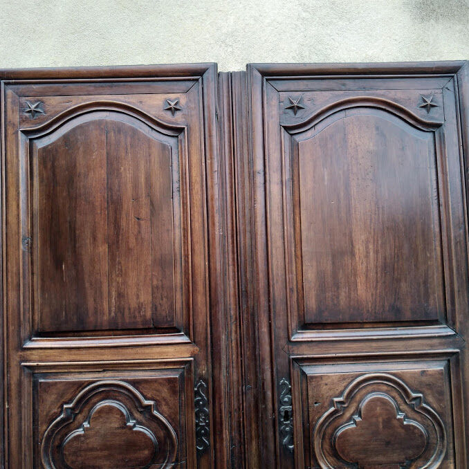 Walnut closet doors