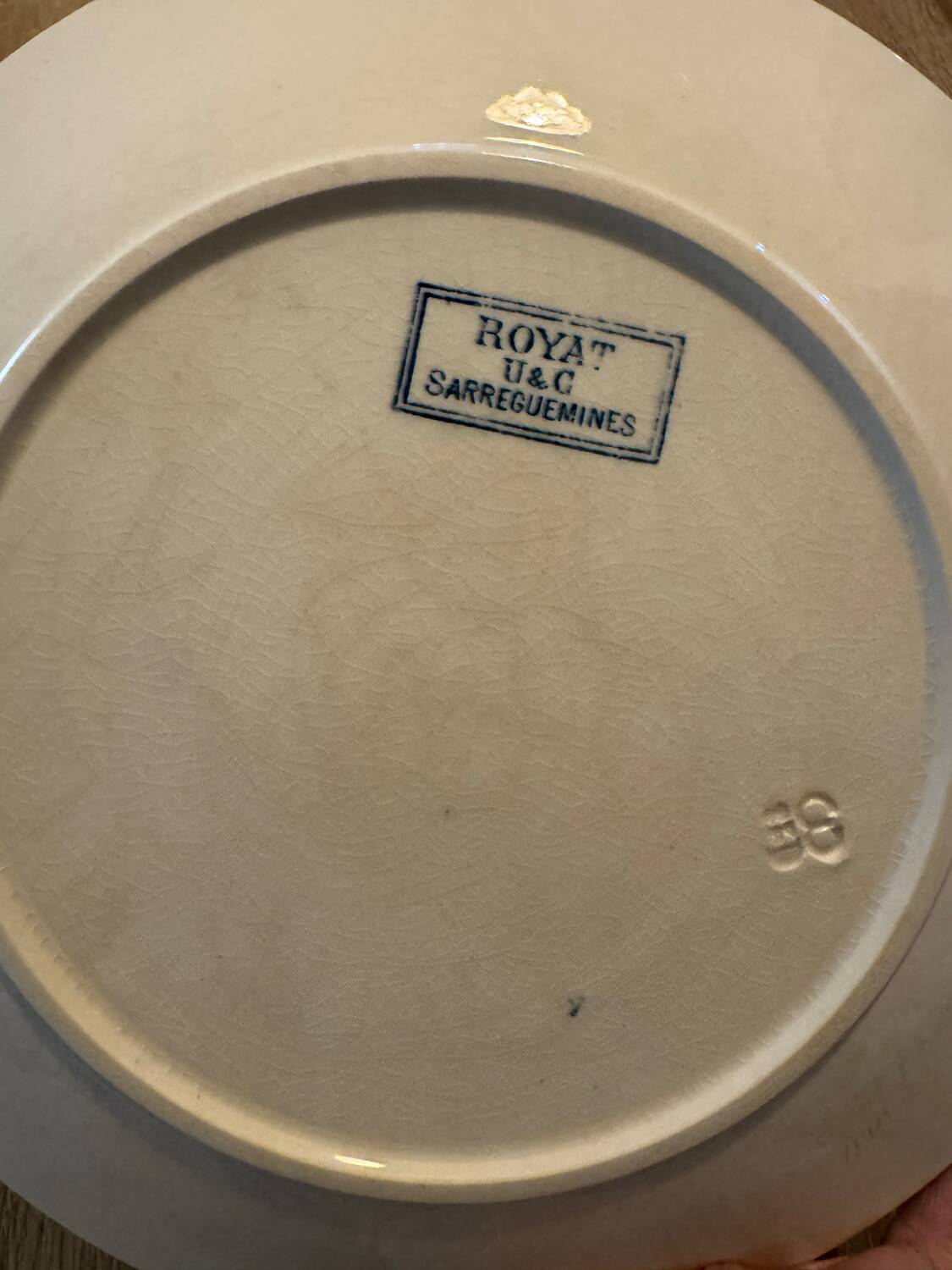 6 antique plates Royat – Sarreguemines