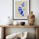 Abstract blue giclee print, 50x70cm