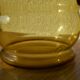 Amber yellow blown glass pitcher
