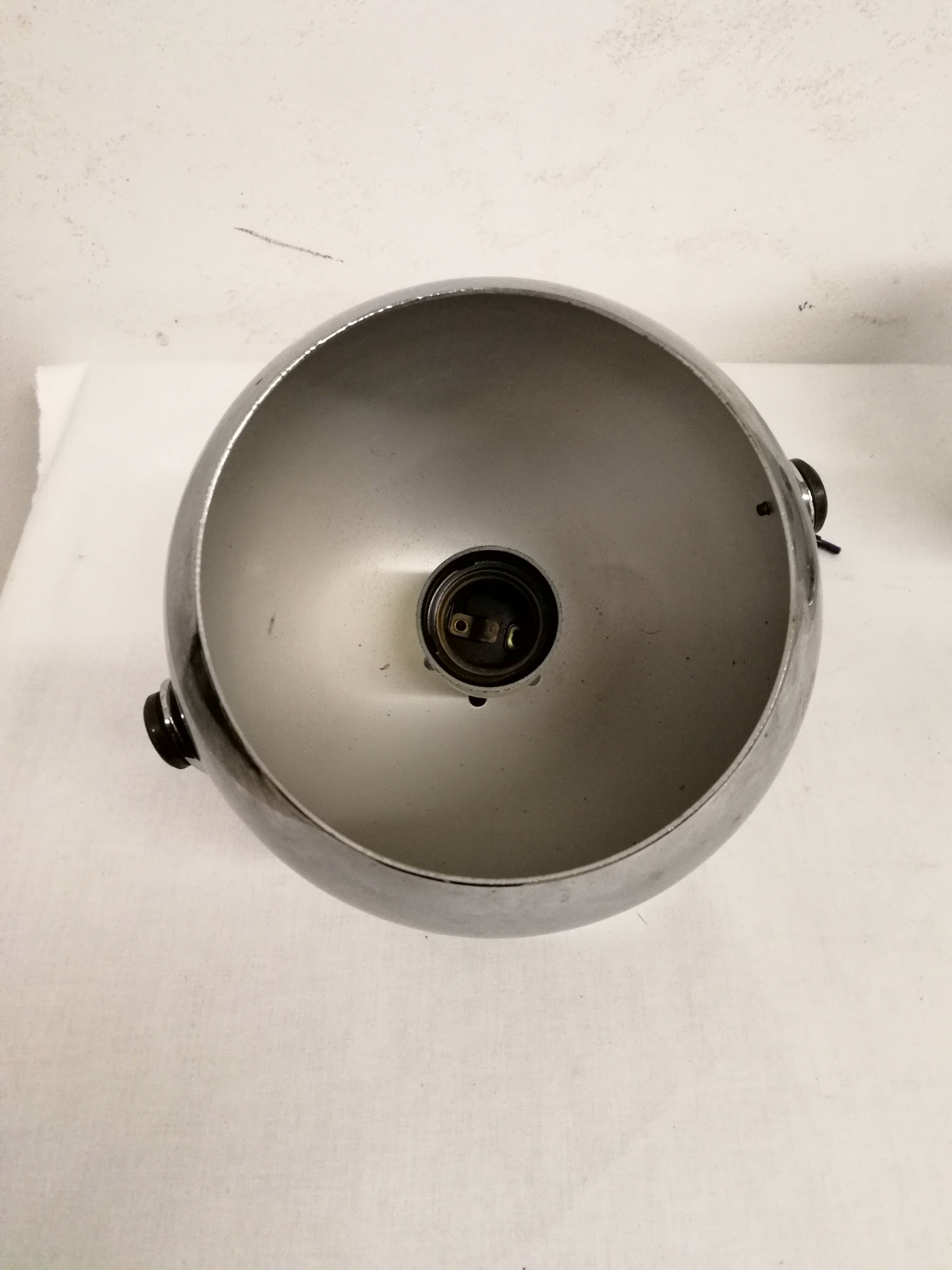 Pair of vintage chrome spotlights from the 70s