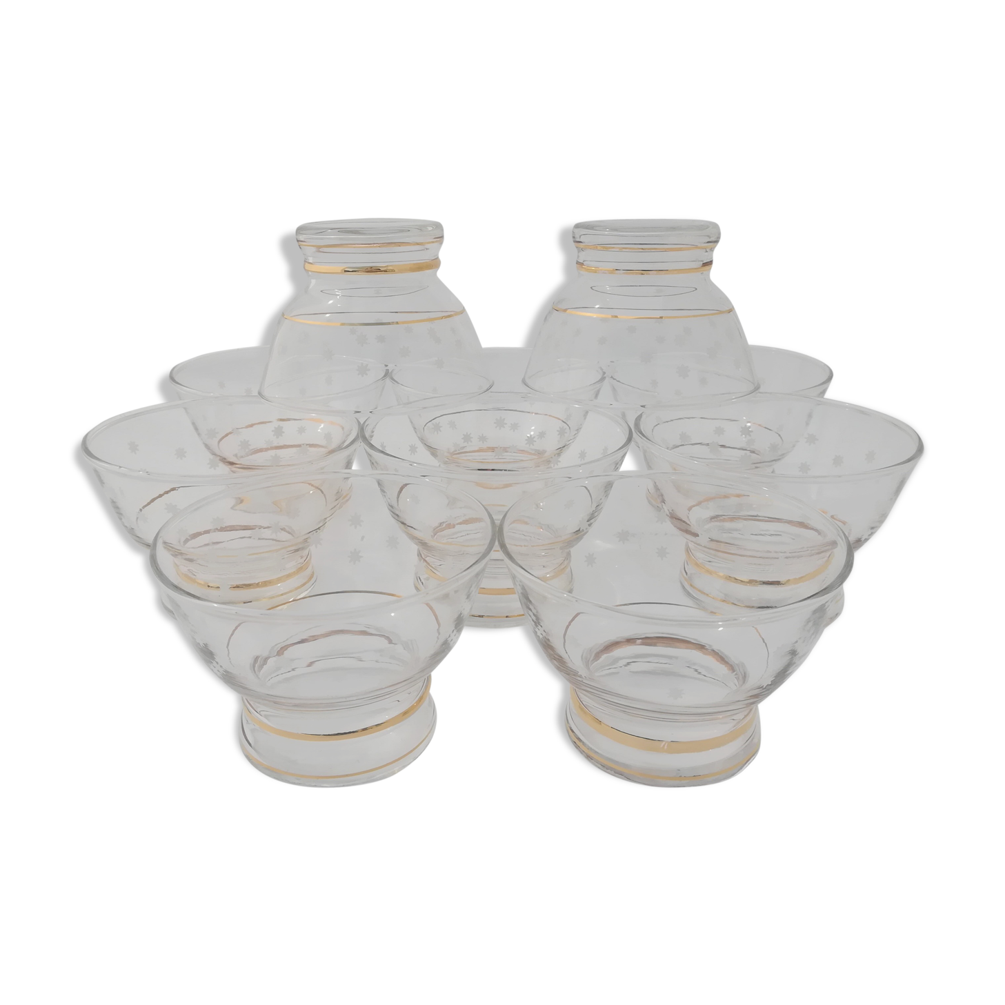 Lot of 10 glass cups