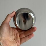 6 matte stainless steel footed bowls