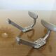 Pair of aluminum patères Art Deco 30 years 40