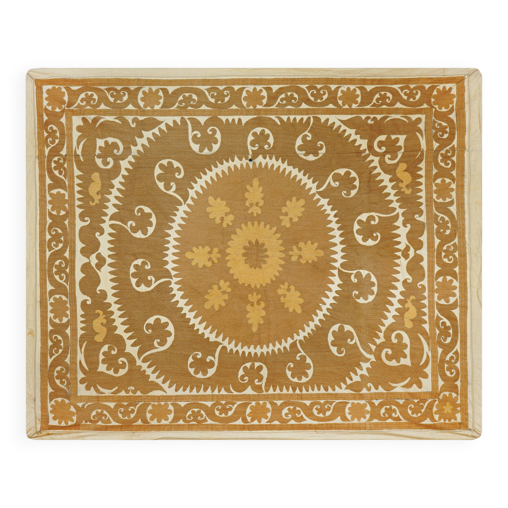 Hand-knotted rug, vintage Turkish rug 113x134 cm