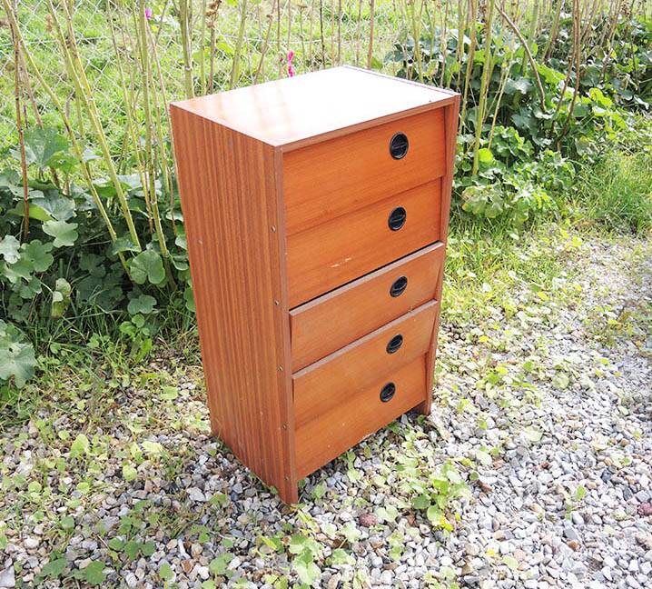 Old Shoe Cabinet with 5 Wooden Lockers
