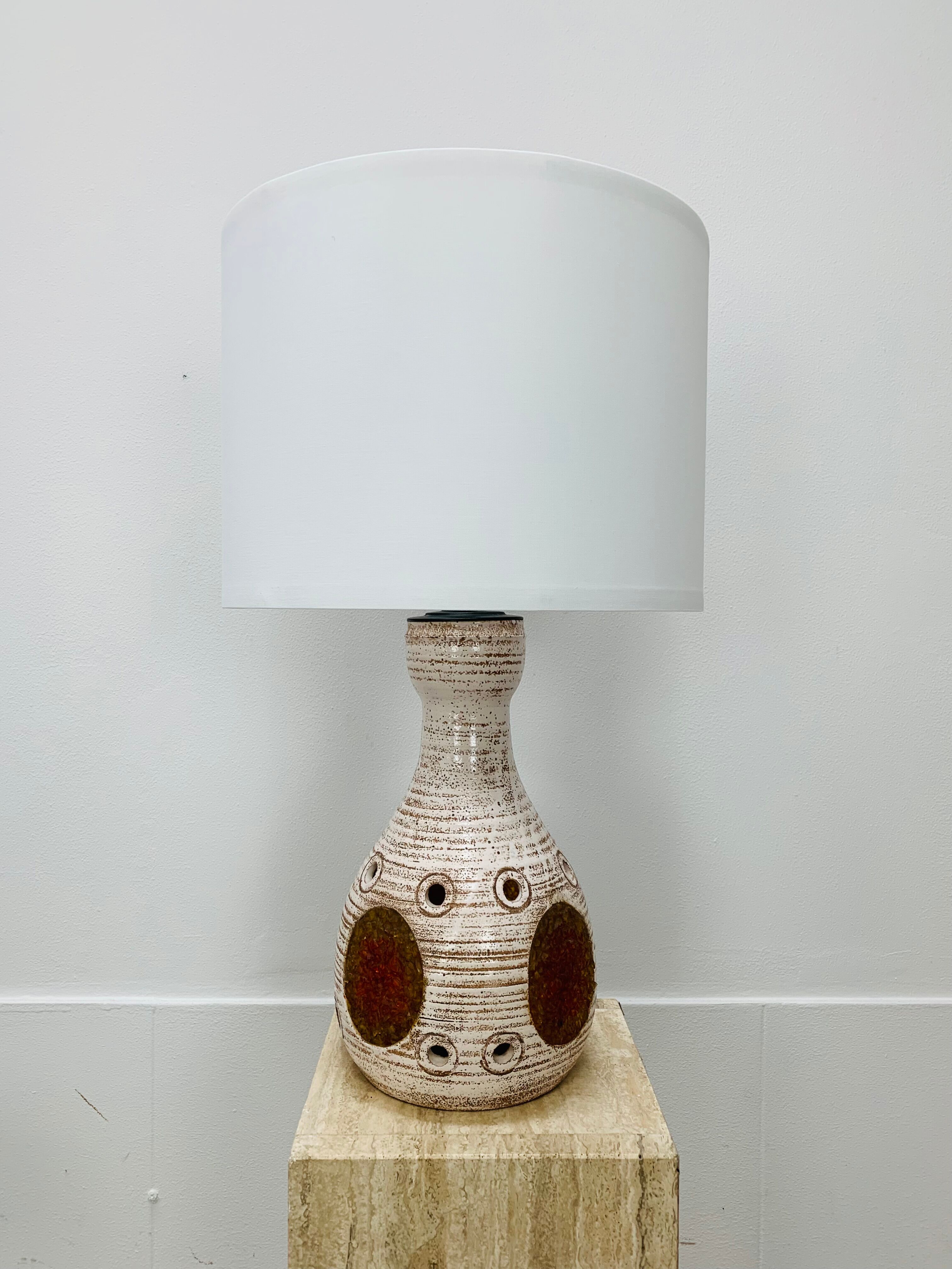Stoneware lamp Accolay design Georges Pelletier