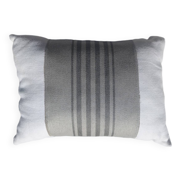 coussin rayé gris — Beyit