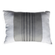 coussin rayé gris
