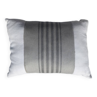 gray striped cushion