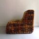 Space age foam chair with geometric pattern, 1960/1970 design.