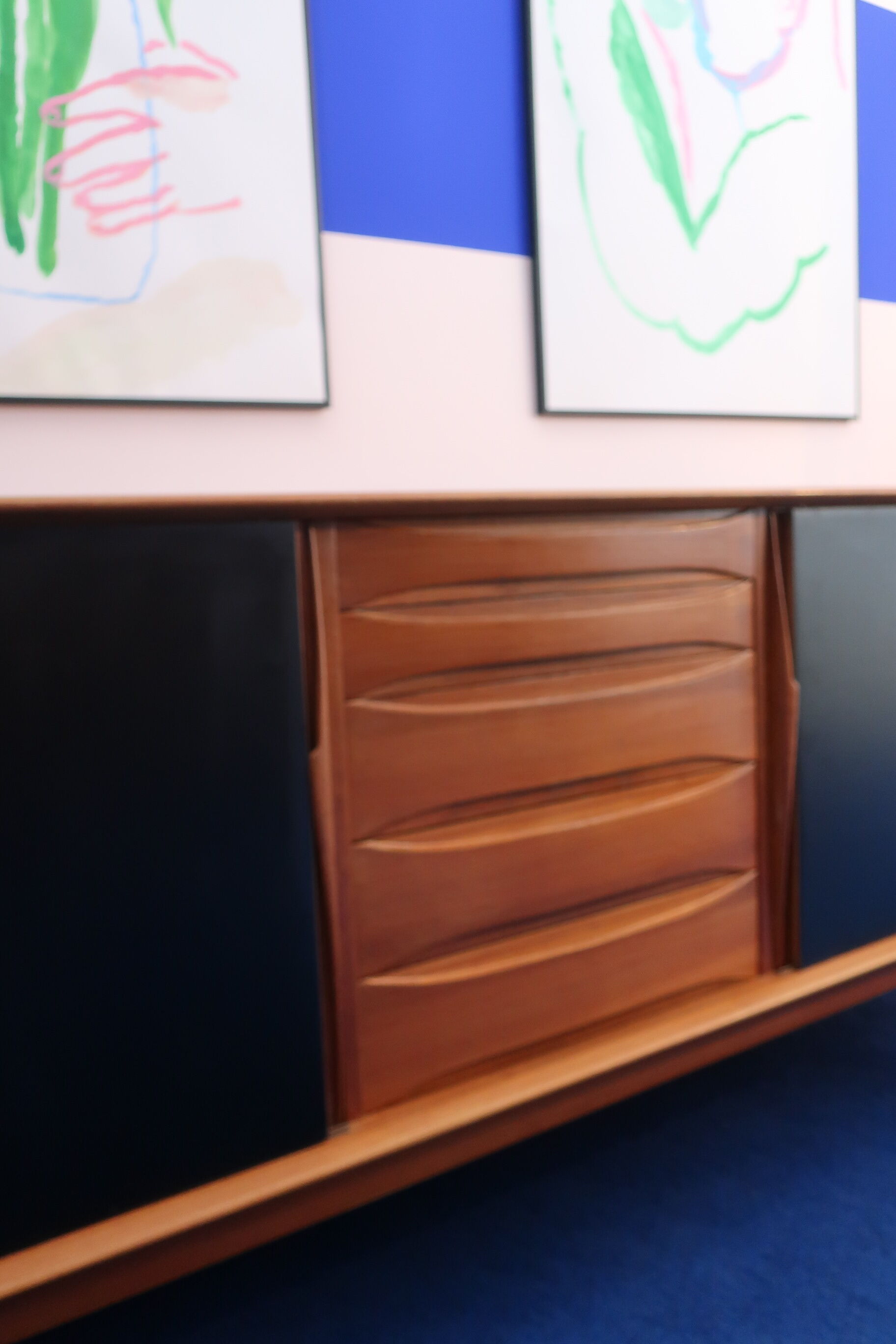 Danish row with sliding doors from the 60s