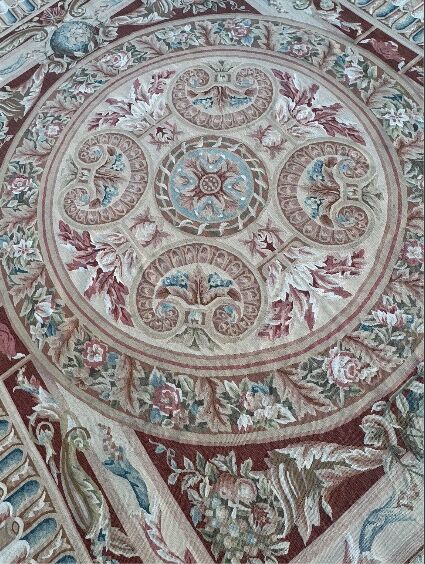 Aubusson style knotted rug 312x245 cm