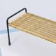Carl Aubock side table, flower bench, iron, rattan, wicker, Austria, 1950s