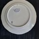Old flat plate faience henriot quimper basket of flowers decor