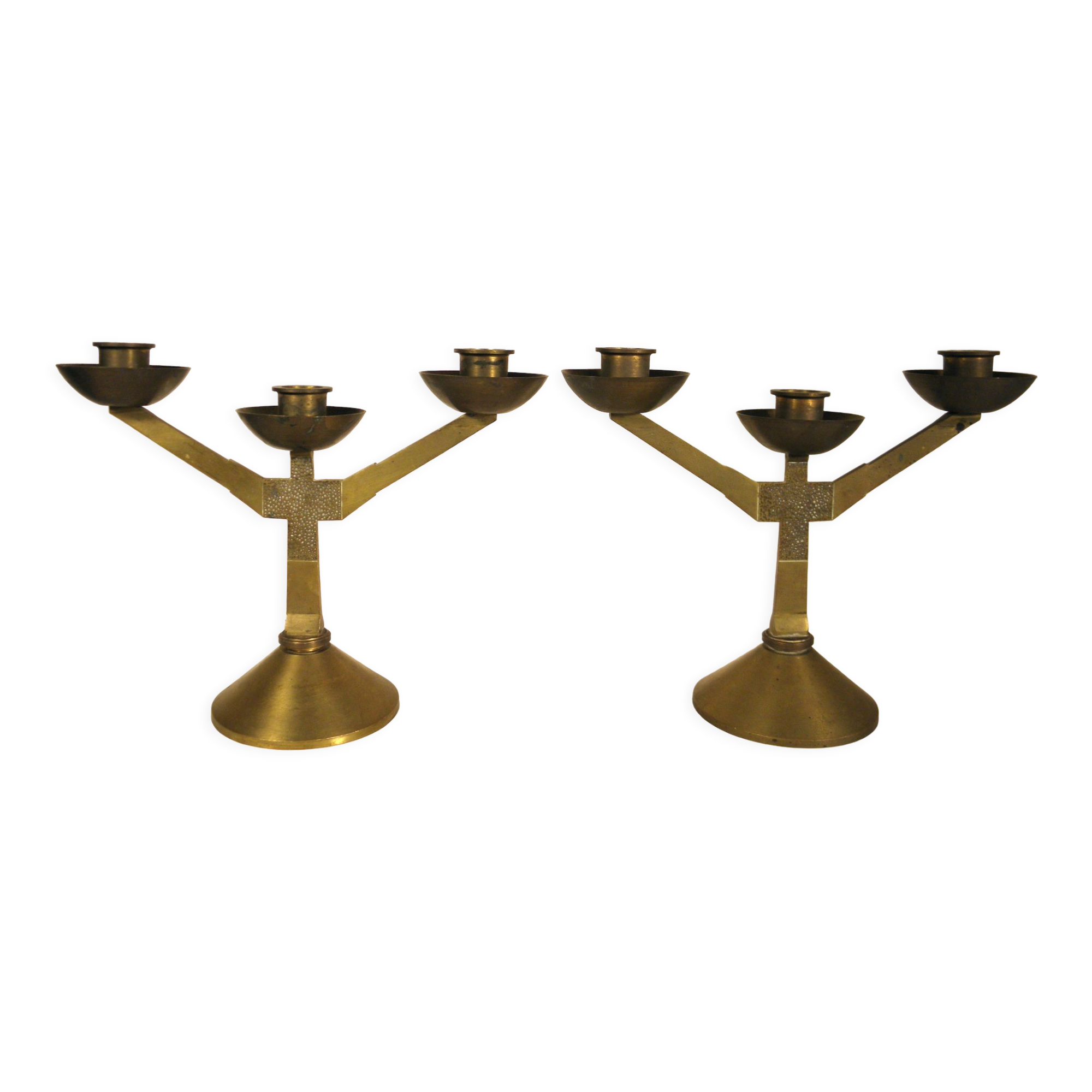 Pair of Arts and Crafts candlesticks
