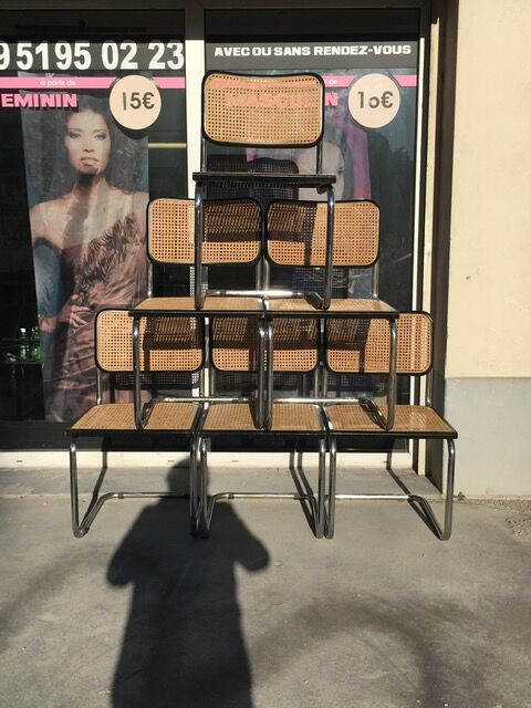 Suite of 6 chairs CESCA B32 by Marcel Breuer