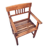 Dutch Modernist Carved Oak Side Chair, 1920s