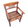 Dutch Modernist Carved Oak Side Chair, 1920s