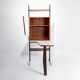 Vintage Italian bar cabinet from the 1960s with martini ceramics and drop-down bar.