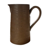 Vintage handmade earthenware pitcher