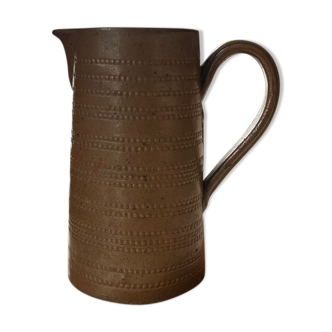 Vintage handmade earthenware pitcher