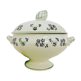 Porcelain tureen / earthenware of onnaing decoration barbeau